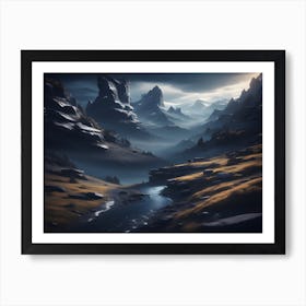 Valley Of The Shadows Art Print