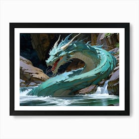 Blue Dragon 2 Art Print