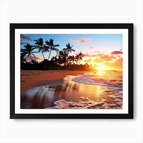 Sunset On The Beach 5 Art Print