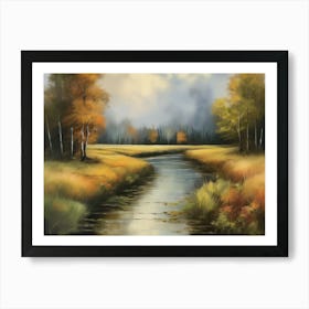 Printable Wall Art, Vintage Landscape, Farmhouse Wall Decorations, Vintage Landscape Oil Painting.7 2 Art Print