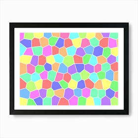 Colorful Pastel Stained Glass Art Print