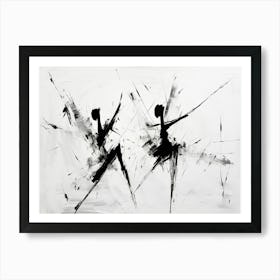 Dance Abstract Black And White 6 Art Print