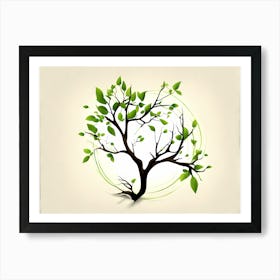 Tree Minimalistic VECTOR ART Art Print