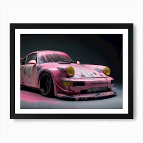 Pink Porsche 911 1 Art Print