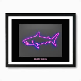 Neon Pink Magenta Angel Shark Poster 2 Art Print