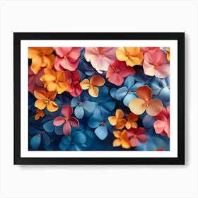 Paper Flowers 120 Art Print