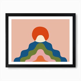 Open Your Mind Rainbow Playful Wavy Bedroom Art Print