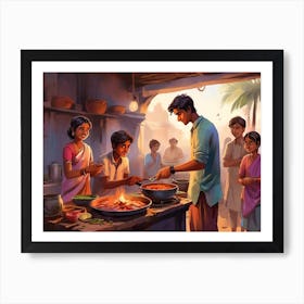 Indian Cooking Art Print