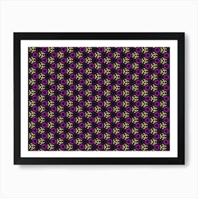 Wallpaper Floral Pattern Purple Art Print