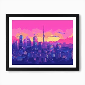Seoul Skyline 2 Art Print