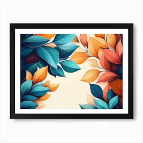 Abstract Leaves Art Print