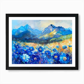 Blue Flowers 86 Art Print