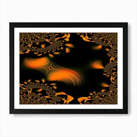 Abstract Fractal Orange Pattern 1 Poster