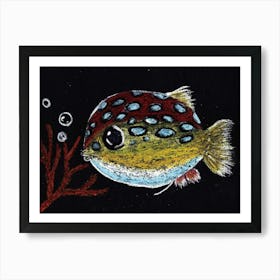 Pufferfish drawn by Paoling Rees  Art Print