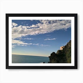 House On The Cliff Italy Art Print