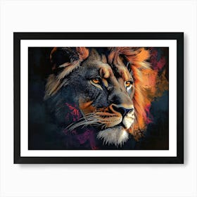 Abstract Lion 1 Art Print