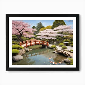 Japanese Koi Pond Paintings Art Print Art Print