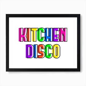 Kitchen Disco Rainbow Colours Art Print