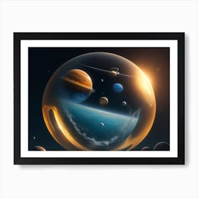 Default Photorealistic Solar System Inside A Bubble Fish Eye V 1 9af9899d F245 4bdb Bd11 05930f7f3773 1 Art Print