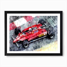 Didier Pironi Formula 1 Art Print