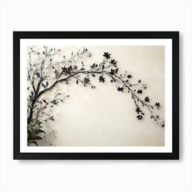 Black And White Tree Wall Art Art Print