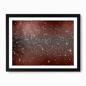 Tan Tone Shining Star Background Art Print