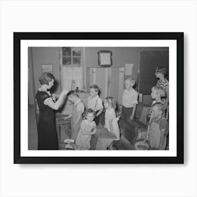 Untitled Photo, Possibly Related To The School Day Opens With Prayer At Private School At The Farm Bureau Building Art Print