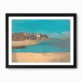 Village By The Sea In Brittany, Odilon Redon Art Print