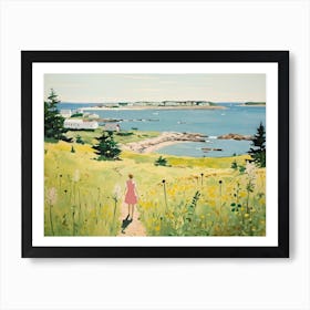 Seaside Meadow - expressionism 1 Art Print