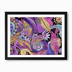 Psychedelic Paisley Art Print