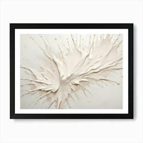 White Liquid Splash On A White Background Art Print