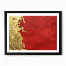 Gold And Red 2 Art Print