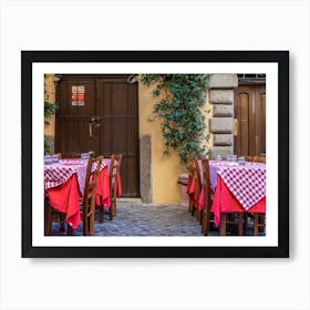 Italian Restaurant In Rome Art Print