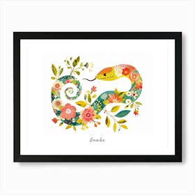 Little Floral Snake 1 Poster Art Print