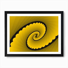 Abstract Floral Yellow Art Print