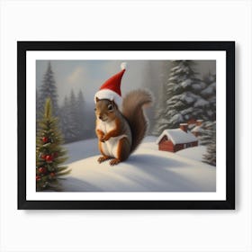 Christmas Animals 5 Art Print