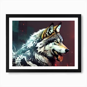 Wolf art 12 Art Print