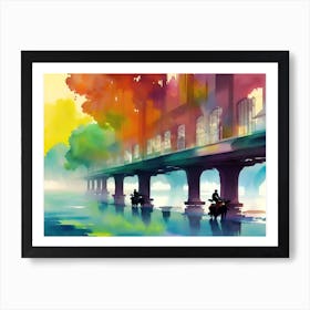 Colorful Bridge Art Print