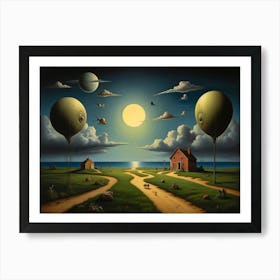 'The House In The Sky' Art Print