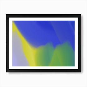 Abstract Painting blue green Art Print