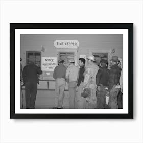 Untitled Photo, Possibly Related To Construction Workers Getting Paid Off, Shasta Dam, Shasta County, Californi Art Print