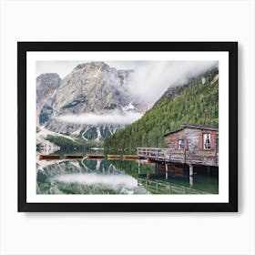 Braies Lake Art Print