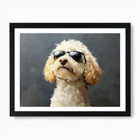 Doodle Wearing Sunglasses 2 Art Print