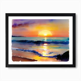 Sunset On The Beach 13 Art Print