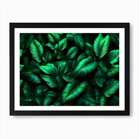 Green Leaves Background 1 Art Print