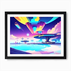 Futuristic City, Futuristic Art, Futuristic Art, Futuristic Art, Futuristic Art 1 Art Print