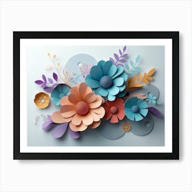 Paper Flowers 112 Art Print