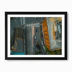 Aerial Majesty: Top-Down Drone View of Italy City Milan Art Print