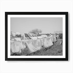 Laundry, Fsa (Farm Security Administration) Migratory Labor Camp Mobile Unit, Wilder, Idaho By Russell Lee Art Print