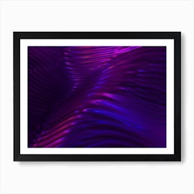 Abstract landscape: wave #1 [synthwave/vaporwave/cyberpunk] — aesthetic poster Art Print